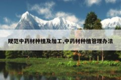 <b>�淶��ҩ����ֲ���ӹ�,��ҩ����ֲ�����취</b>