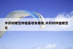 <b>��ҩ�Ĺ淶��ֲ��������Щ,��ҩ����ֲ�淶��</b>